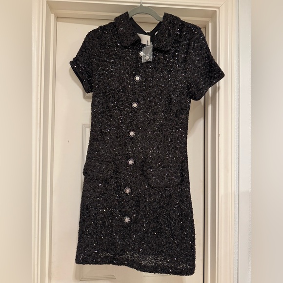 Anthropologie Mable NWT Sequin Shirt Mini Dress medium - Picture 3 of 3